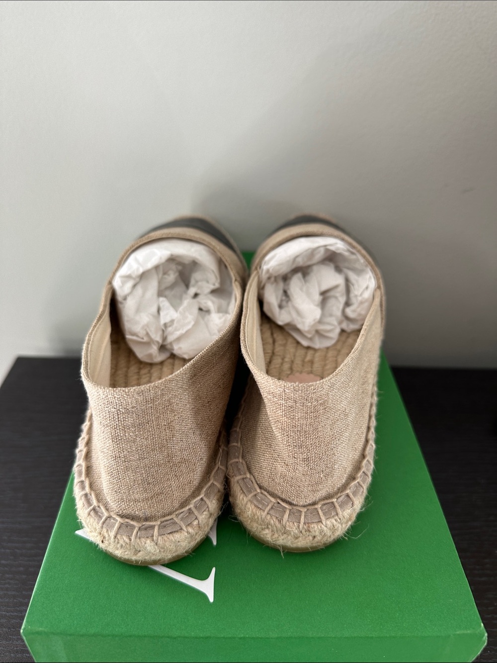 J. Crew Made-in-Spain Cap Toe Espadrilles in Linen NEW! - Picture 4 of 10